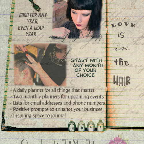 JOURNAL / PLANNER Hairstylist’s Planner & Journal, 7″x10″, 204 Pages