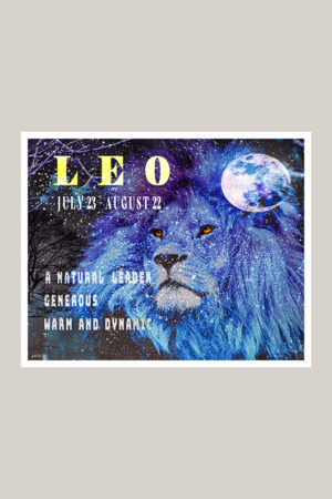 Zodiac Illustration, LEO Astrological Sign, Personality Traits