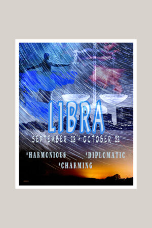 Zodiac Illustration, LIBRA Astrological Sign, Personality Traits
